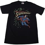 Superman Distressed Bustin' Out Mens T-Shirt by Junk Food