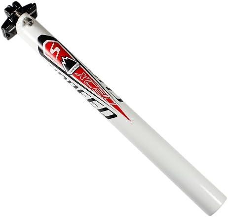 Lerway Road Bike MTB Aluminum Seatpost Bicycle Seat Post 27.2mm 350mm - White + Red