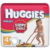Huggies Snug & Dry Baby Diapers Size 4, (Case of 96 diapers, 4/24s)