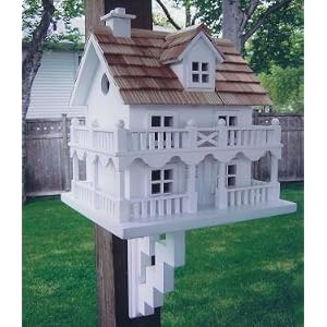 Fully Functional Elaborate 3-Story Cottage Outdoor Garden Birdhouse by 