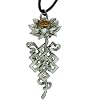 Large Pewter Lotus Knot Buddhist Pendant