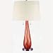 Lite Source LS-2944PS/RED Vertigo Glass Body Two Light Table Lamp in Striped Red Image