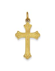 Sterling Silver 24k Gold Plated Solid Cross Pendant