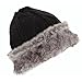 Ladies/Womens Knitted Winter Hat With Faux Fur Trim