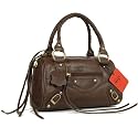 Gigi Leather Motorcycle Bag - Brown