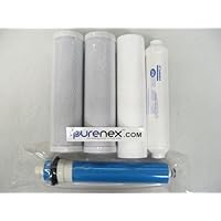 Purenex 2C-S-IM100 100 Gpd Purenex Residential 5 Stage Reverse Osmosis Water Filtration System Set