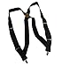 Hold-Ups Black Trucker Style Hip-clip X-back Suspenders with patented no-slip sliver clips