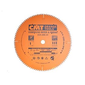 CMT 219.100.14 14 x 100 Tooth, .118 Kerf, 1 Bore Miter and Radial Arm Circular Saw Blade by CMT
