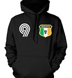 Ireland Crest Retro International Soccer Sweatshirt, Irish National Pride Mens Pullover Hoodie