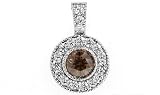 Chocolate Brown Diamond Pendant with Accent Diamonds
