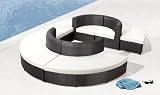 10pc Modern Round Outdoor UV Treated Weaved Sofa Set - ZO-IPA-S1