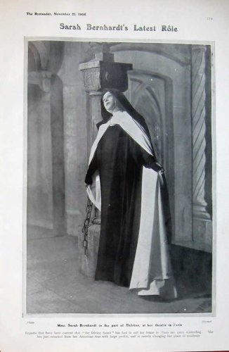 1906 Sarah Bernhardt Theatre Paris Therese Whisky House