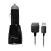 Rubberized Car Charger for Apple iPhone 4 and iPhone 4S Compatible (Black)