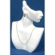 White Necklace Earring Bust Countertop Jewelry Display