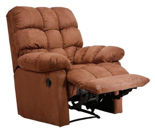 Recliner in Microfiber Dark Brown - Handy Living - RCL1-AAA89