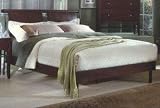 Mid-town Platform Bed Queen Merlot