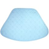 Pastel Blue Quilted Wedge-Shaped Placemat for Round Tables