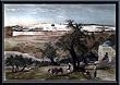 Art Poster Metal Framed Print - Jerusalem from Mount of Olives - Artist: J. D. Woodward- Poster Size: 14 X 18