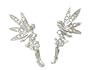 Gorgeous Crystal Large Wing Fairy Stud/Post Earrings