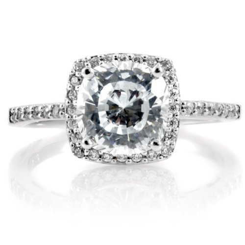 Sheryl’s 2.5 CT Cushion Cut CZ Engagement Ring