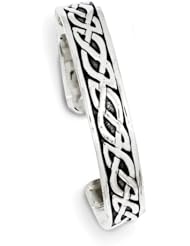 Sterling Silver 12.5mm Cuff Bangle Bracelet