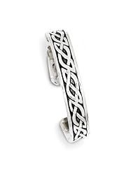 Sterling Silver 12.5mm Cuff Bangle Bracelet, Best Quality Free Gift Box Satisfaction Guaranteed