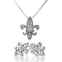 Gift Set: Petite Fleur De Lis CZ Jewelry Set