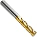 Niagara Cutter C430 Carbide End Mill, General Purpose, TiN Coated, 4 Flutes, Square End