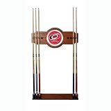 NHL Carolina Hurricanes 2 piece Wood and Mirror Wall Cue Rack