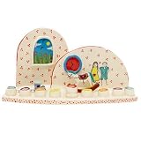 5X9 Childrens Ceramic Hanukkah Menorah, Designed as Childrens Bedroom