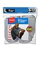 HANES ACTIVE CREW - GREY HEATHER 6 PACK - 185/6G