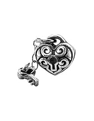 Zable (tm) Sterling Silver Key To My Heart Dangle Pandora Compatible Bead / Charm