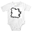Baby clothes with geographical, map, "black and white", region, Angola, outline, geography, place, land