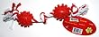 Milk-Bone Brand, Spiny Pull Rope Toy For Dogs with 2 Spiny Balls (1 Each)