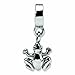 Sterling Silver Reflections Frog Dangle Bead (4mm
