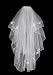 Two-tier White Gorgeous Bridal Elbow Wedding Veils with Beading Embroidery -W02