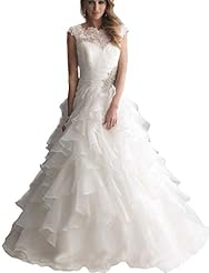 Lace  Jeweled   Ball Gown Evening Dress/Prom Dress/Party Dress/Wedding Dress  With Ruffles