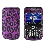 Premium - Blackberry 8520/Curve/9300 Purple Leopard Cover - Faceplate - Cas ....