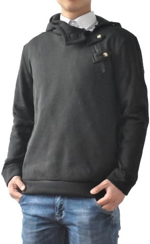 WantDo Men's Fashion Hoodie Jacket ZH-W03 Black,Medium