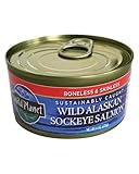 Wild Planet Wild Alaskan Sockeye Salmon, Skinlees & Boneless, 6 Ounce Can (Pack of 4)