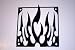 Single Tribal Flame 1 Fan Grill Black
