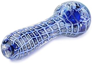Desire Spider Heavy Smoking Hand Spoon Glass Pipe 4 Inch (Sky Blue)
