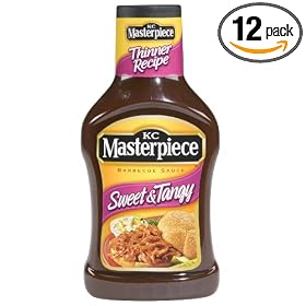 KC Masterpiece Sweet & Tangy BBQ Sauce, 18-Ounce Plastic Bottle (Pack of 12)