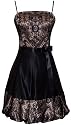 Satin Lace Bubble Dress Cocktail Prom JR Plus Size