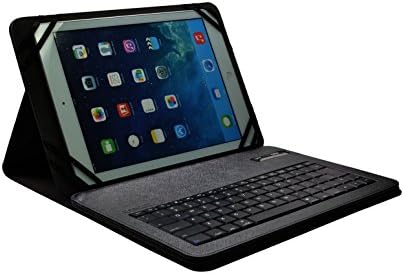 The Kase Collection AZERTY Universal bluetooth keyboard with flipcase, 7-8 inch, Silver Silver Unique size