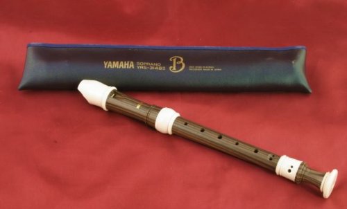 MusicalInstruments: Yamaha Alto Recorder, Key of F, Simulated Ebony Finish