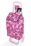 from Outback Travel NEW Shopping Trolley Folding Shopping Bag Shopper 42L Pink