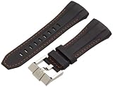 TechnoMarine SL145004 Cruise Black Calf Leather Orange Stitching 45mm Cruise Watch Strap
