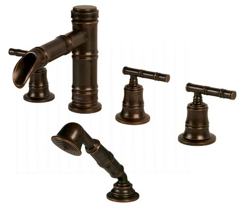 Pegasus 879-0096 Bamboo Series Roman Tub Faucet with Hand Shower, Heritage Bronze