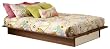 Latte Collection Full/Double Platform Storage Bed in Walnut and Italian Cream Finish By South Shore Furniture